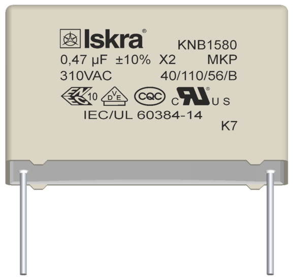 Polypropylene Film Capacitors (KNB 1580 RFI Class X2)