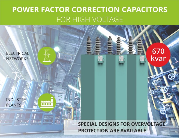 Power Factor Correction Capacitors for High Voltage - 670 kvar