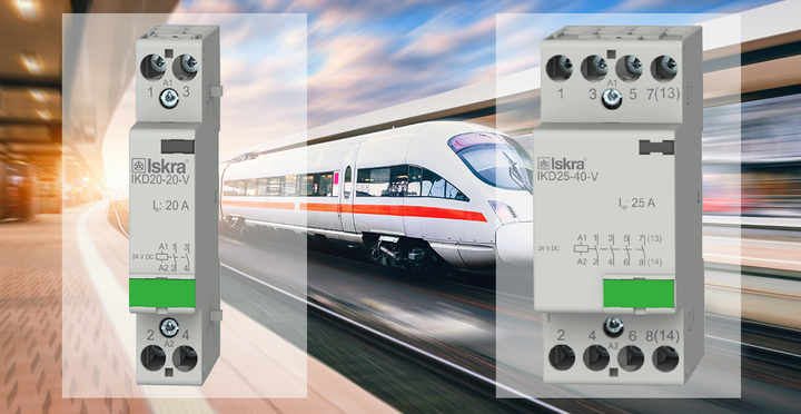 Installation contactors for rolling stock applications