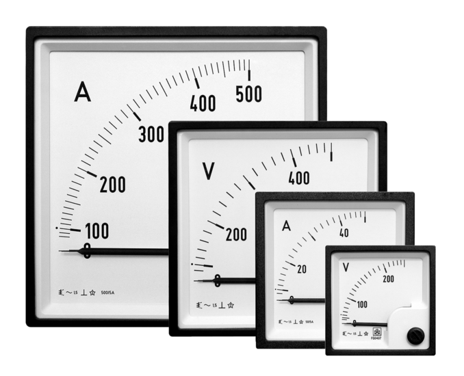 Meters for AC Voltage or Current with Moving Iron FQ