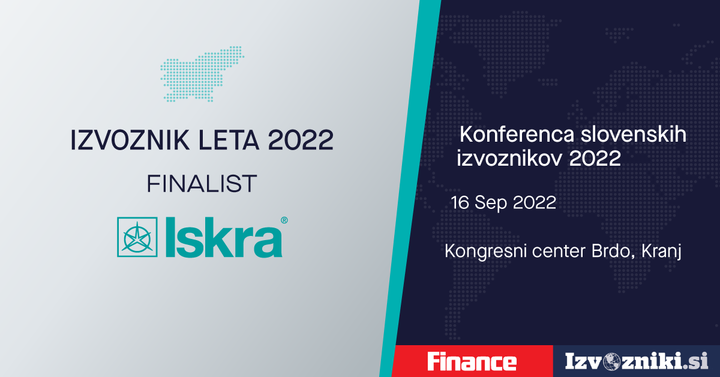 Iskra is among the 5 finalists of the IZVOZNIK LETA 2022 competition